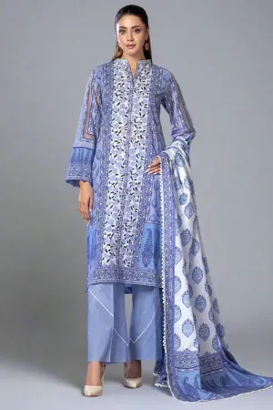 3PC Printed Unstitched Cambric Suit KCC-2854