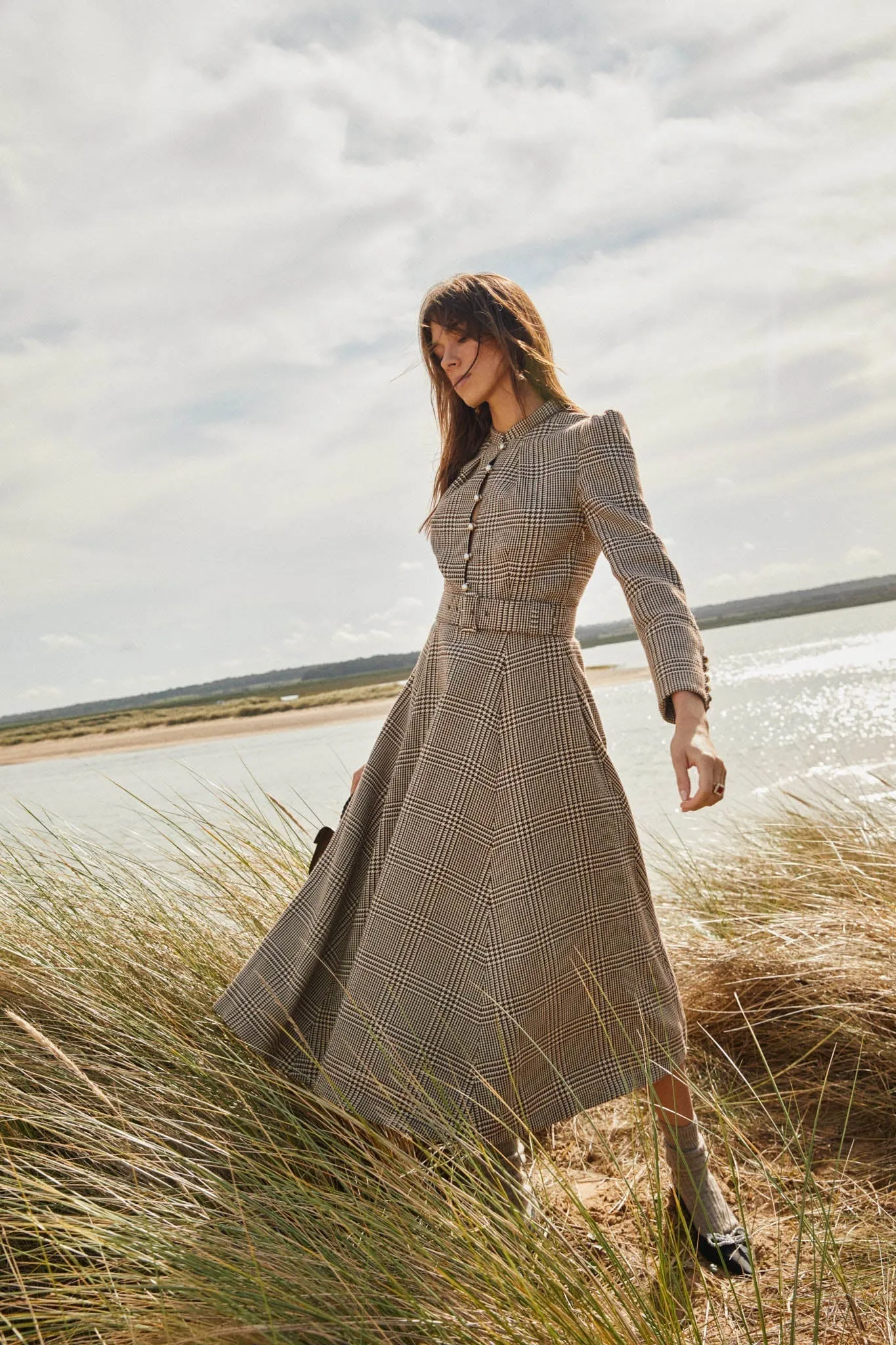 Ahana houndstooth dress