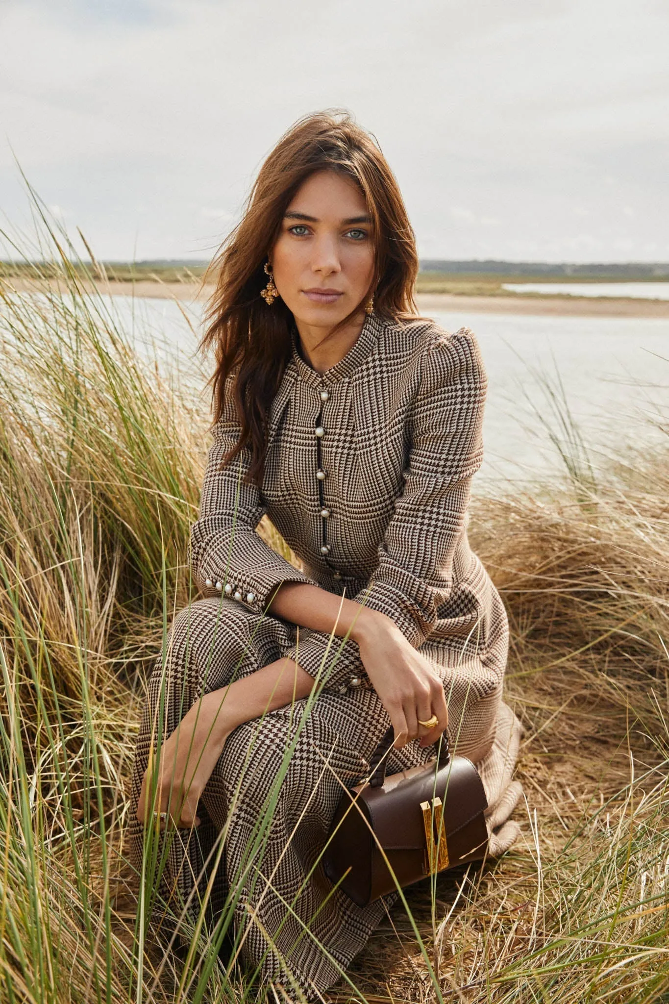 Ahana houndstooth dress