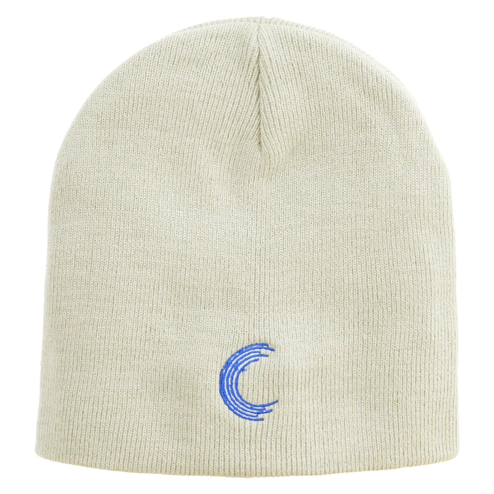 Alphabet C Embroidered 8 inch Acrylic Short Beanie