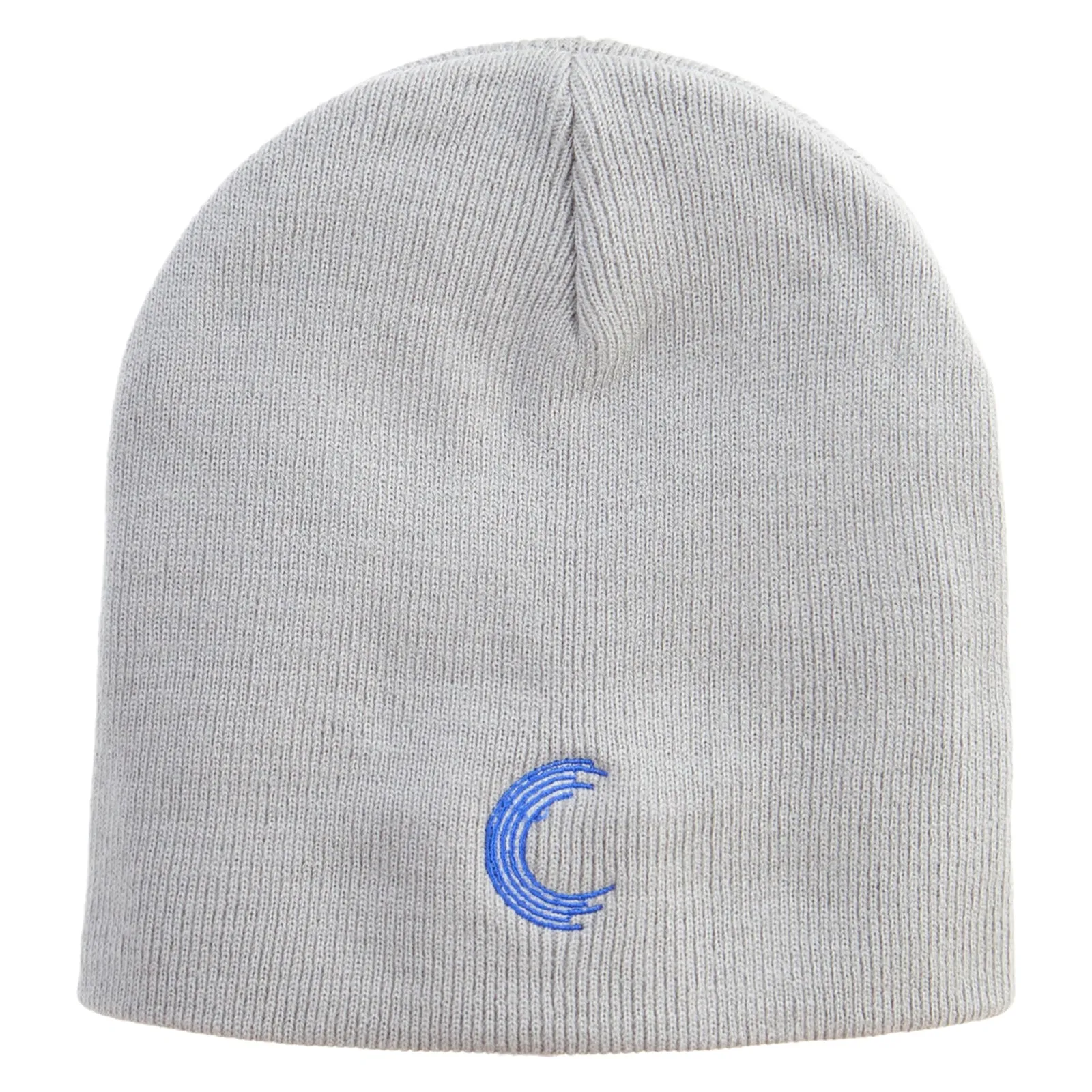 Alphabet C Embroidered 8 inch Acrylic Short Beanie
