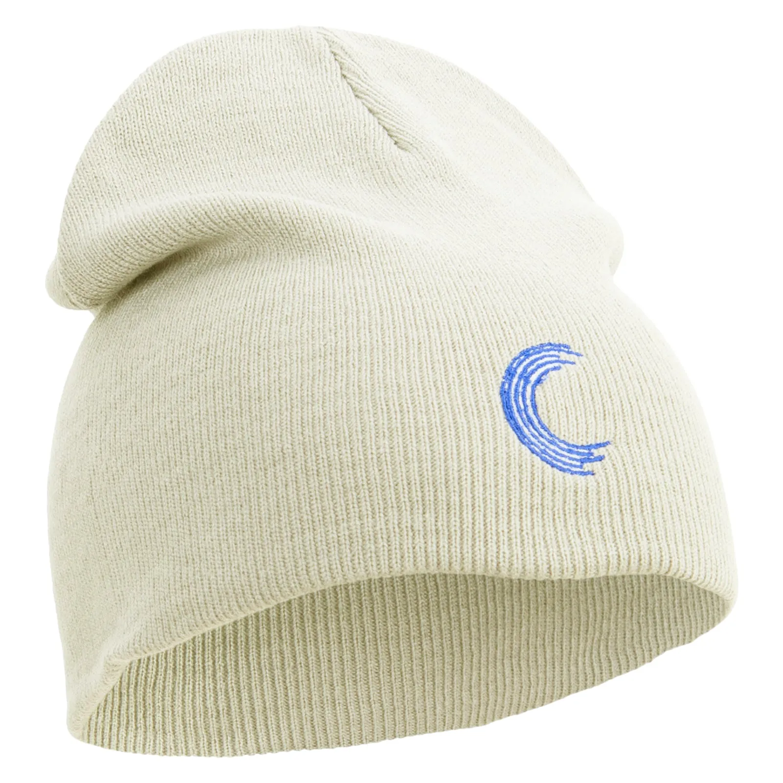 Alphabet C Embroidered 8 inch Acrylic Short Beanie