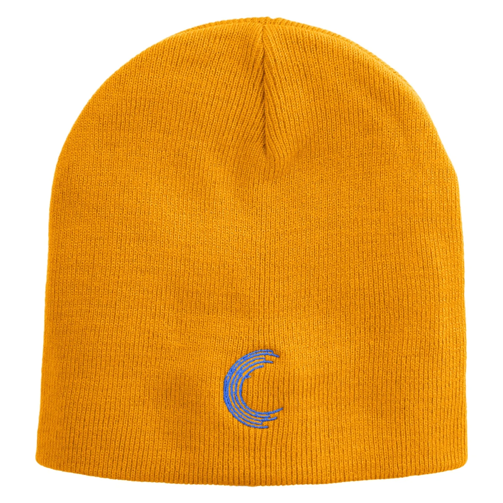 Alphabet C Embroidered 8 inch Acrylic Short Beanie
