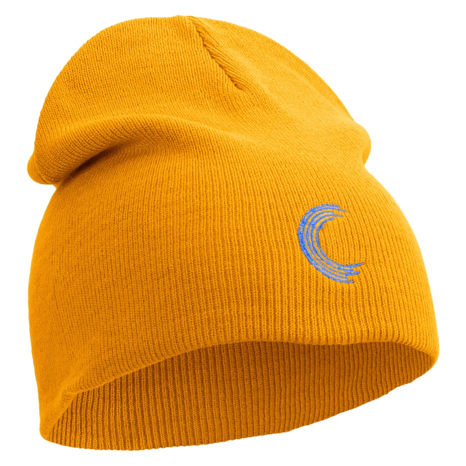 Alphabet C Embroidered 8 inch Acrylic Short Beanie