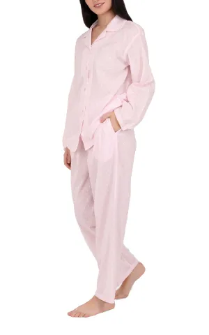 Arabella Carissa 100% Cotton Pyjama with Long Sleeve in Pink Hailspot MD-751P1