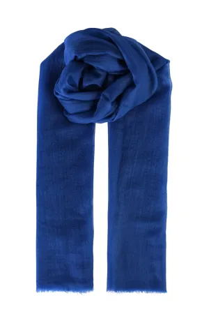 Blue Larissa Pure Cashmere Shawl 100x230 cm