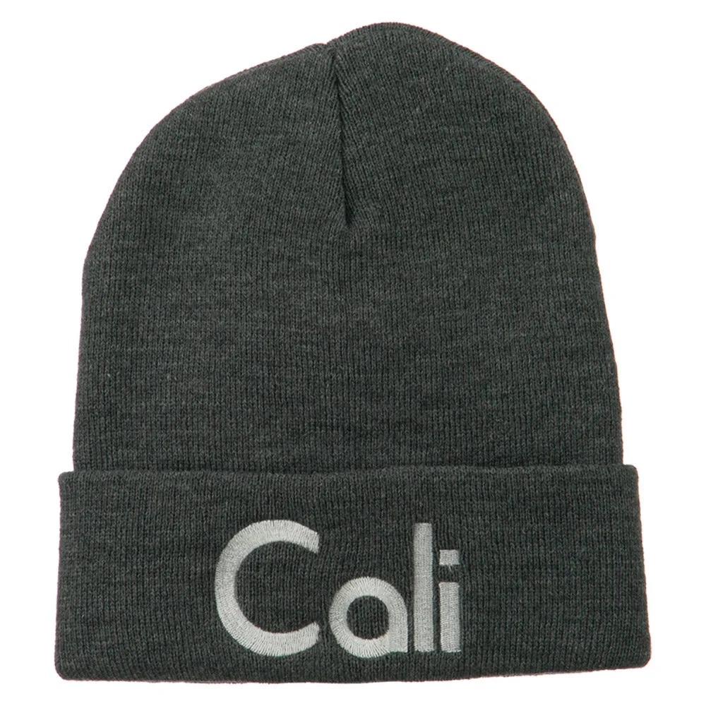 Cali Embroidered Long Beanie