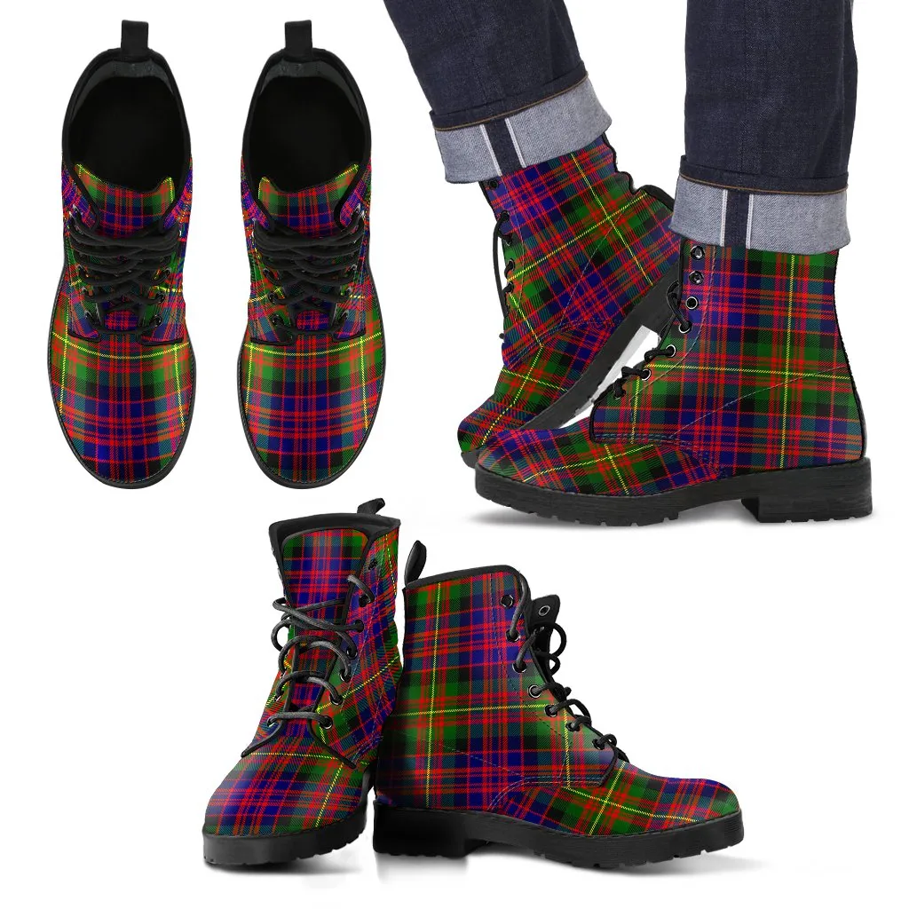 Carnegie Modern Tartan Leather Boots