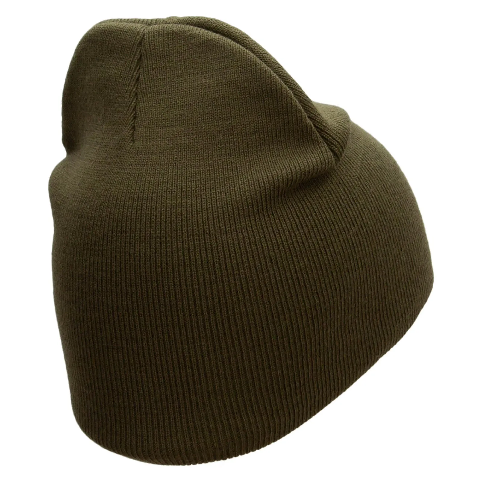 Cheetah Face Embroidered 8 inch Acrylic Short Blank Beanie