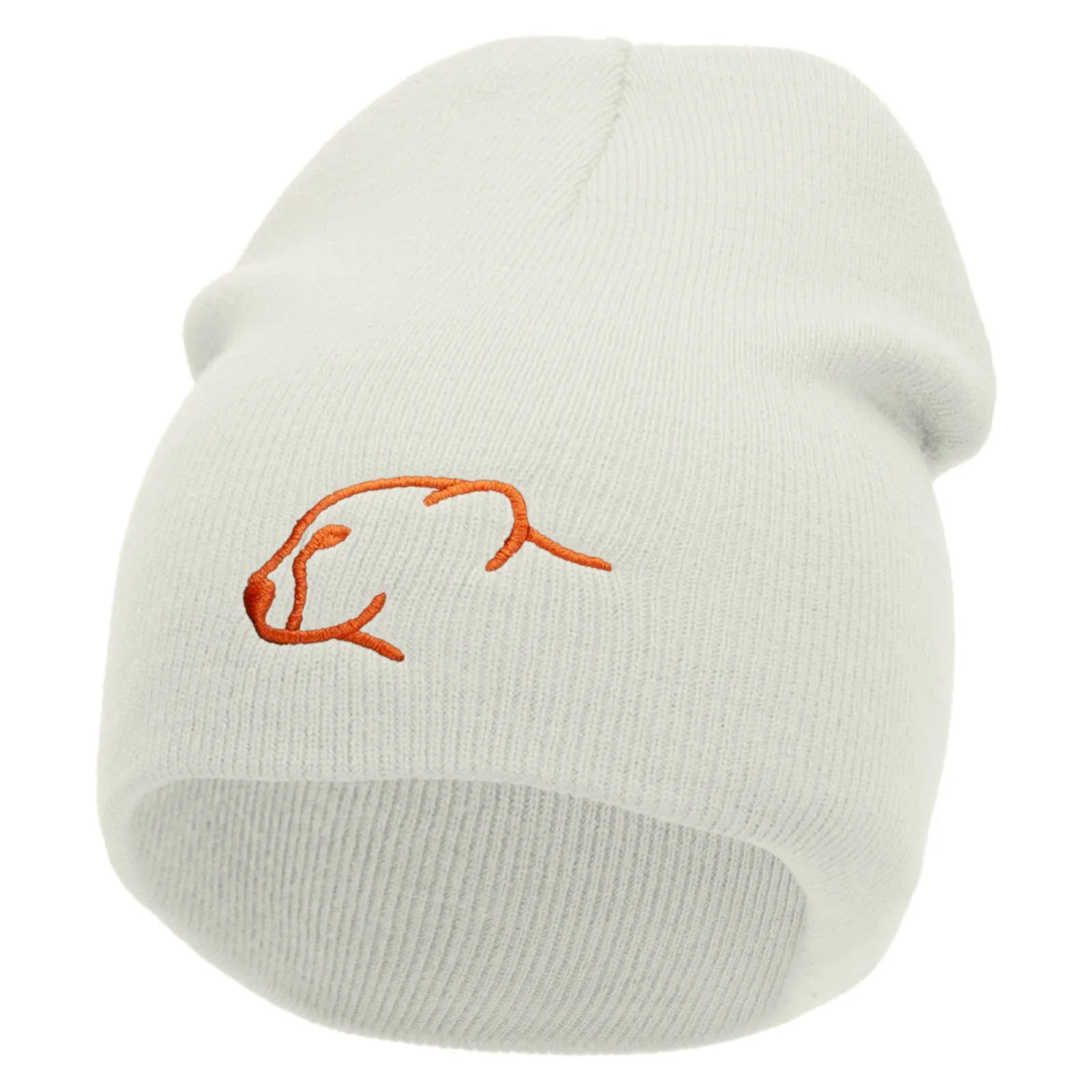 Cheetah Face Embroidered 8 inch Acrylic Short Blank Beanie