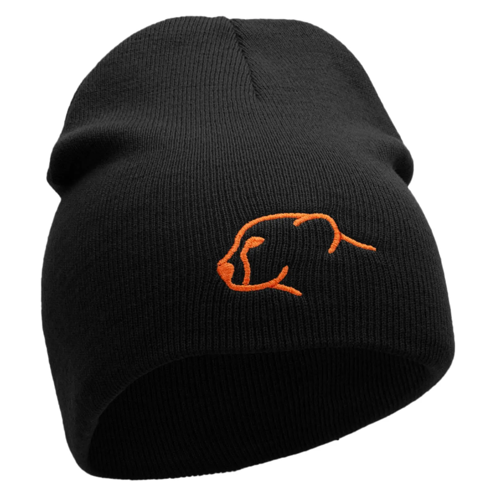 Cheetah Face Embroidered 8 inch Acrylic Short Blank Beanie