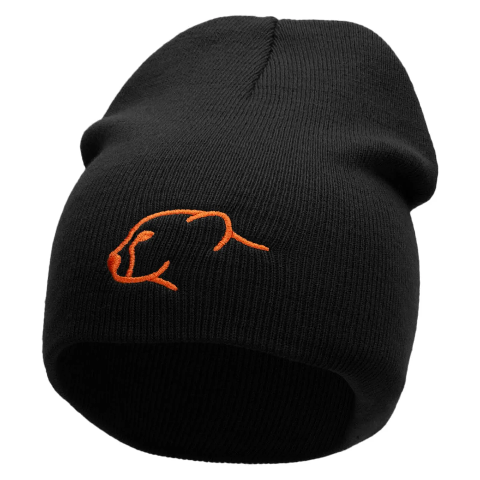 Cheetah Face Embroidered 8 inch Acrylic Short Blank Beanie