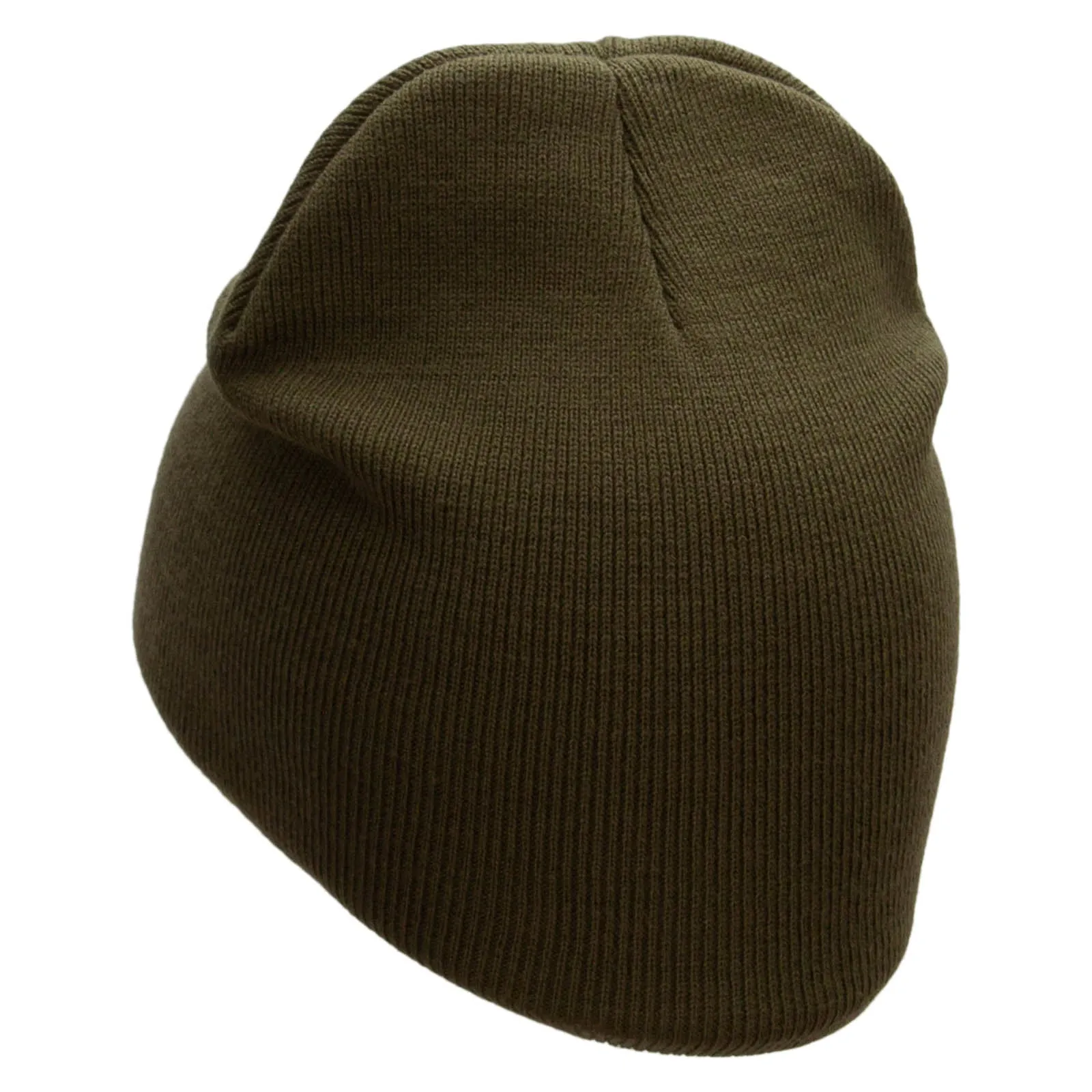 Cheetah Face Embroidered 8 inch Acrylic Short Blank Beanie