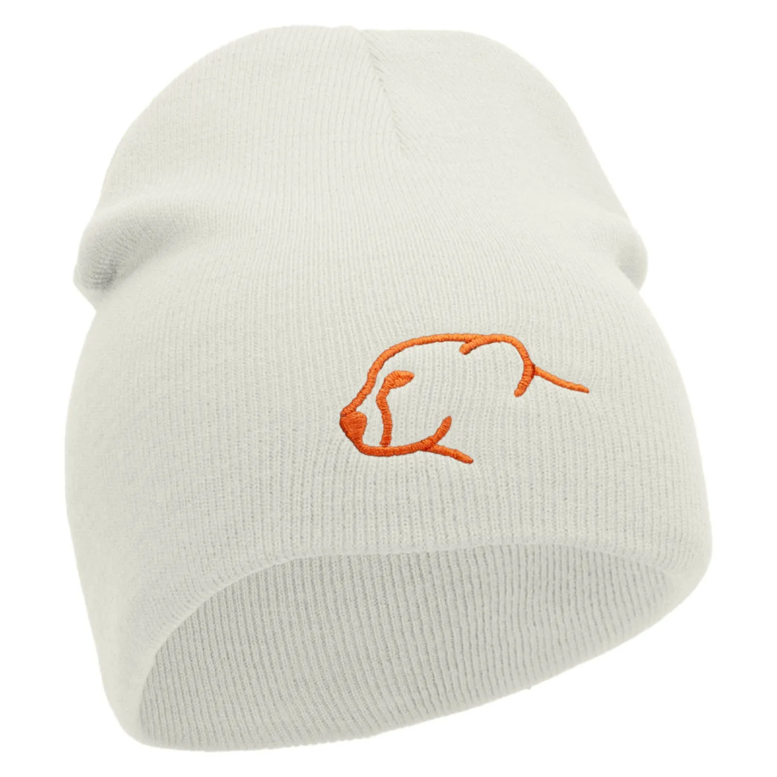 Cheetah Face Embroidered 8 inch Acrylic Short Blank Beanie