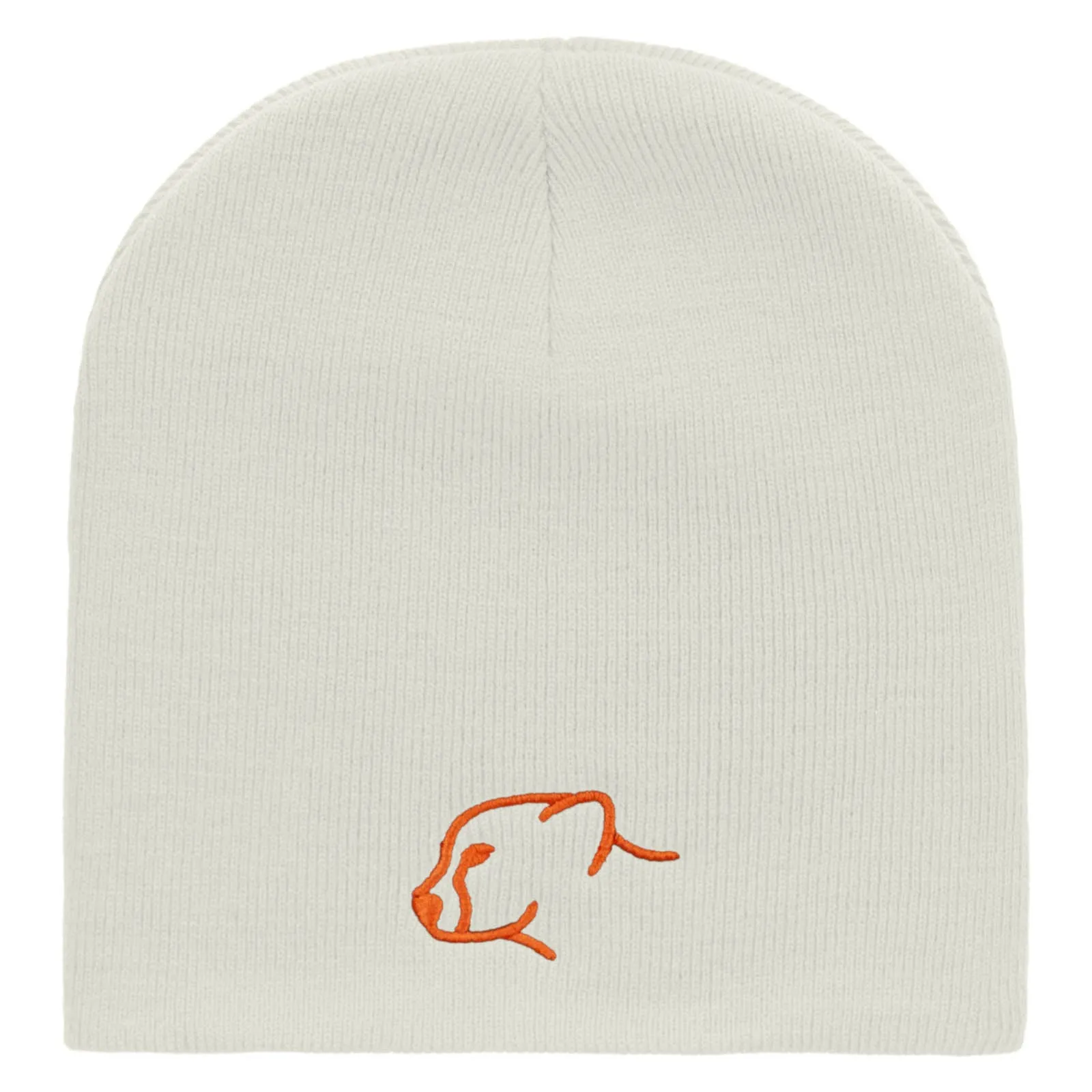 Cheetah Face Embroidered 8 inch Acrylic Short Blank Beanie