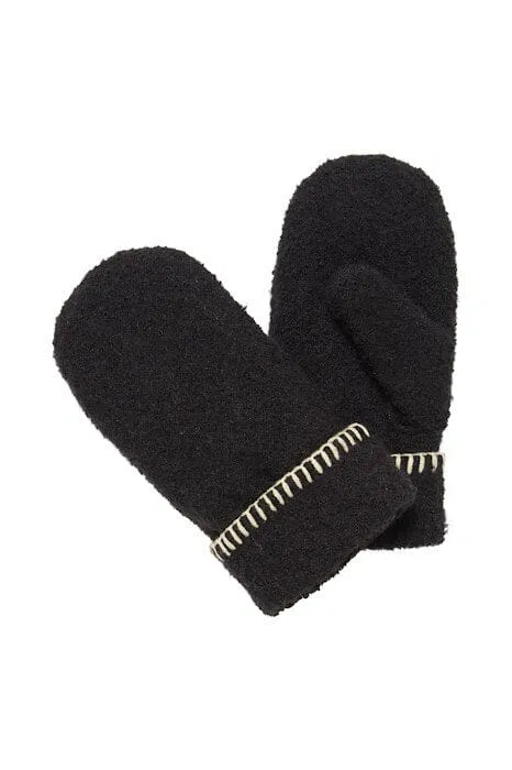 CONTRAST STITCH MITTS