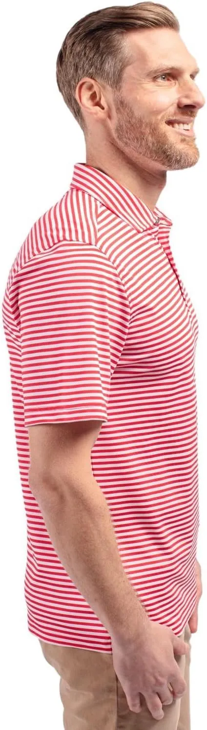 Cutter & Buck Short Sleeve Virtue Eco Pique Stripe Recycled Mens Big and Tall Polo