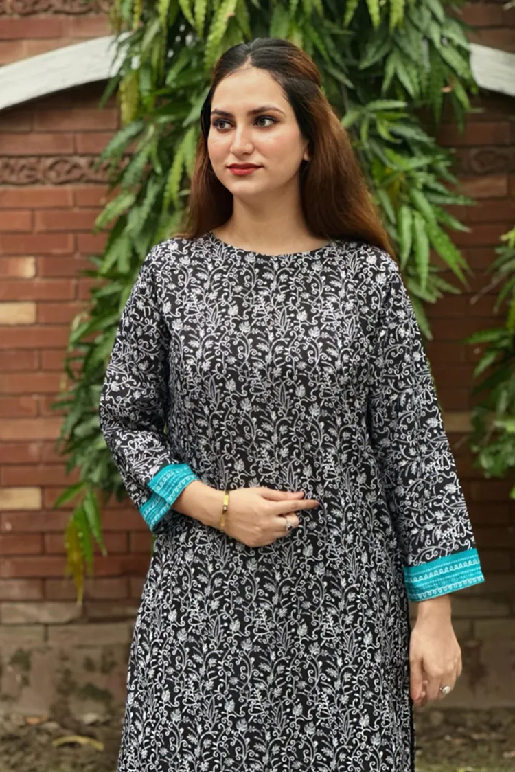 Damask - Embroidered Winter Pret Collecion - 2 PC - Klara