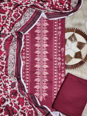Elaf Printed Karandi Unstitched 3pc