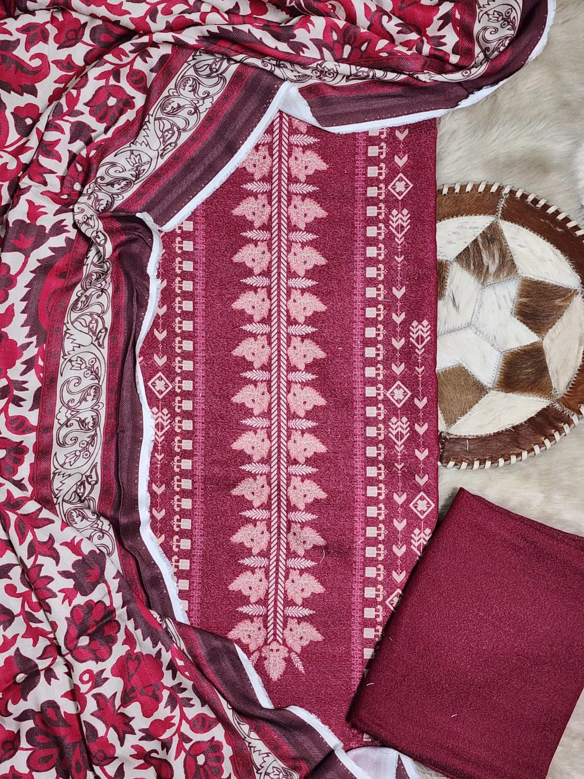 Elaf Printed Karandi Unstitched 3pc