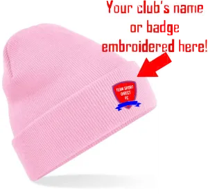 Embroidered Cuffed Beanie Classic Pink