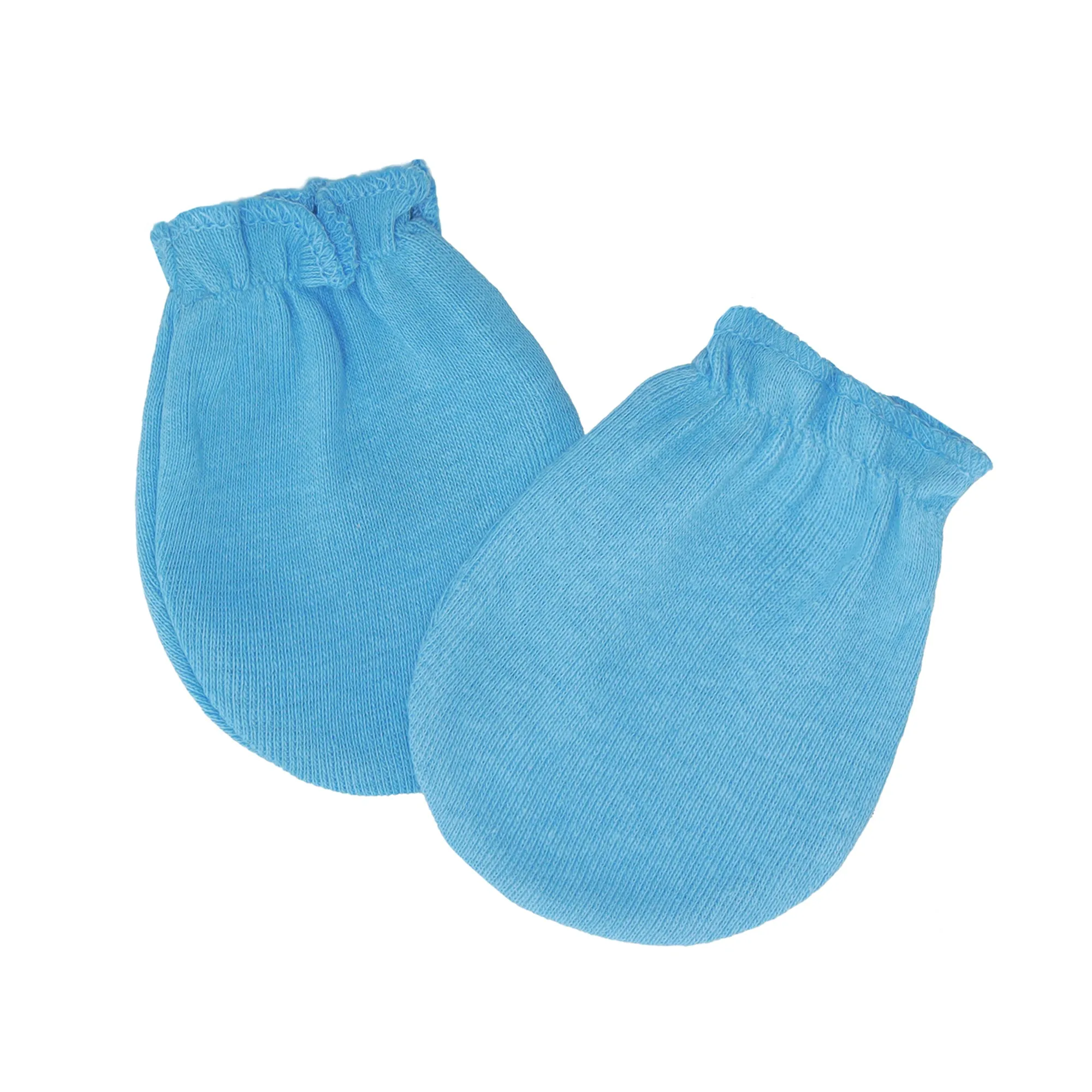 FS-468 Blue Stripes 2PK Cotton Mittens 0-12 Months