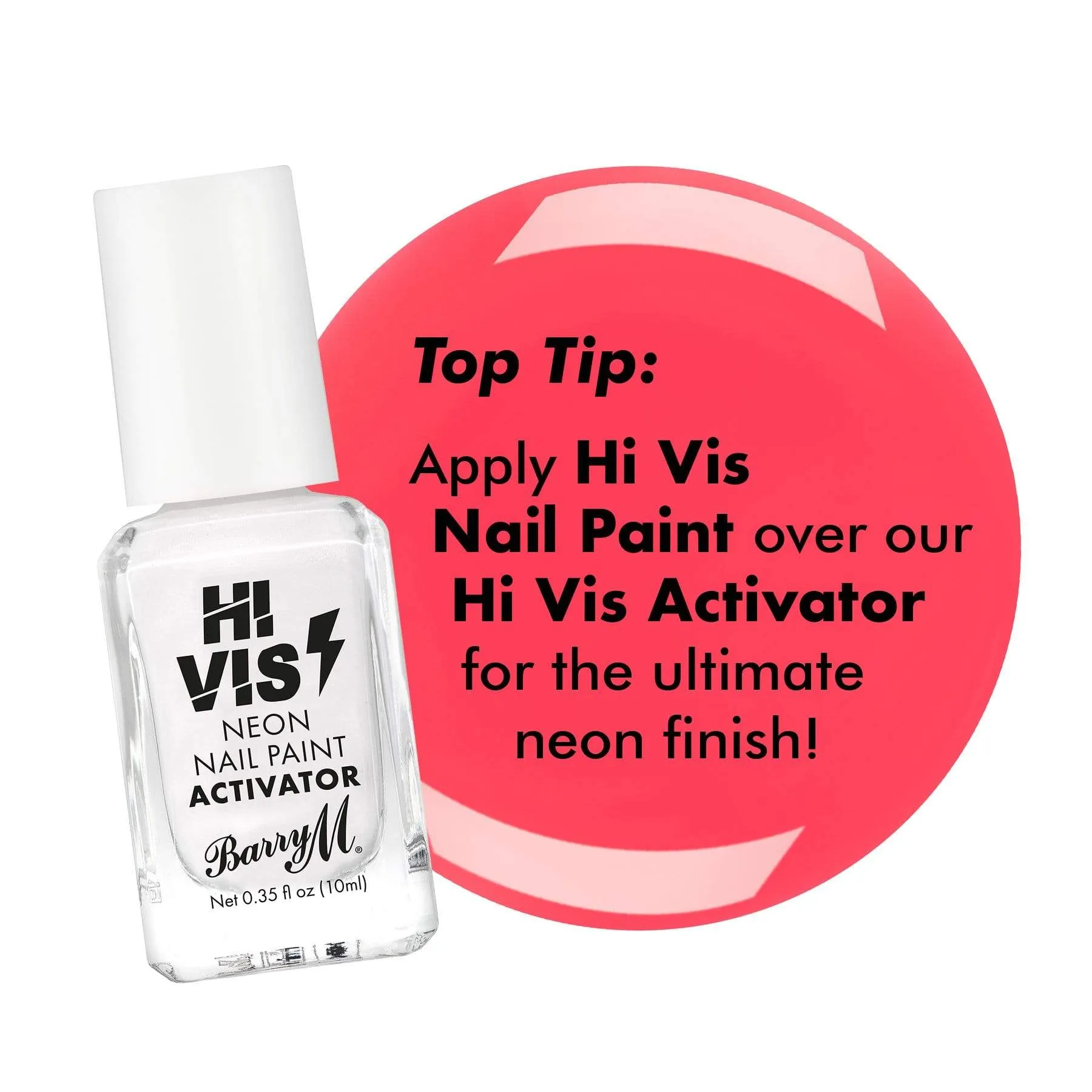 Hi Vis Neon Nail Paint | Coral Blaze