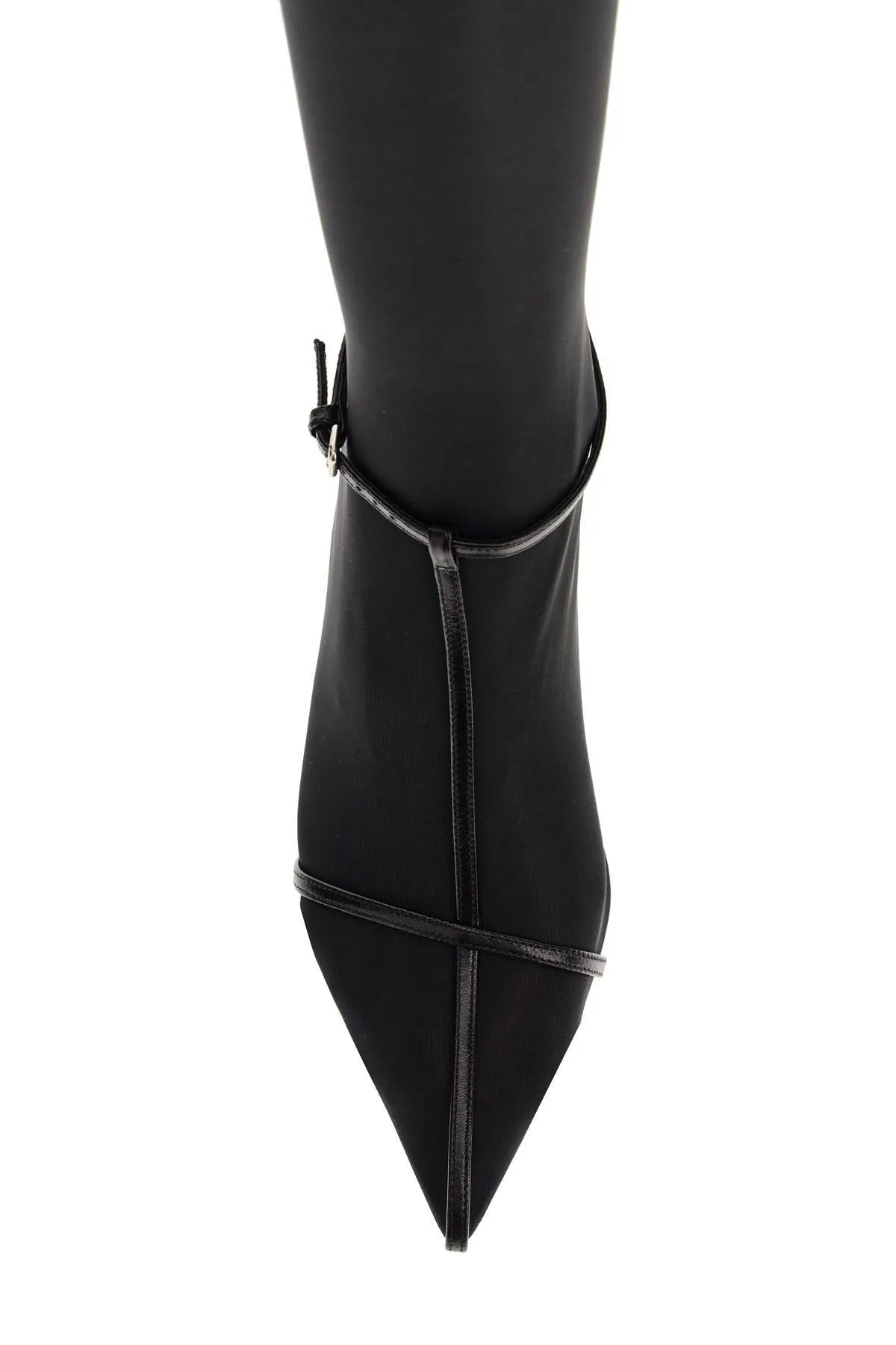 JIL SANDER leather ankle boots with buckle straps