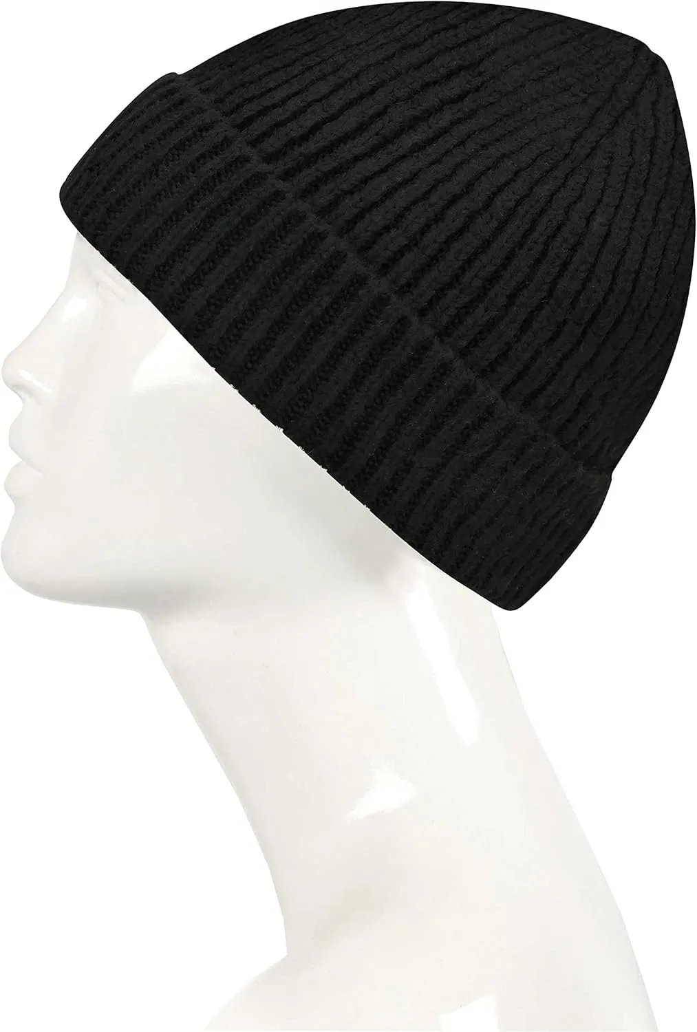 Lilax Rib Knit Women and Men's Beanie, Soft and Warm Cuff Winter Beanie Hat
