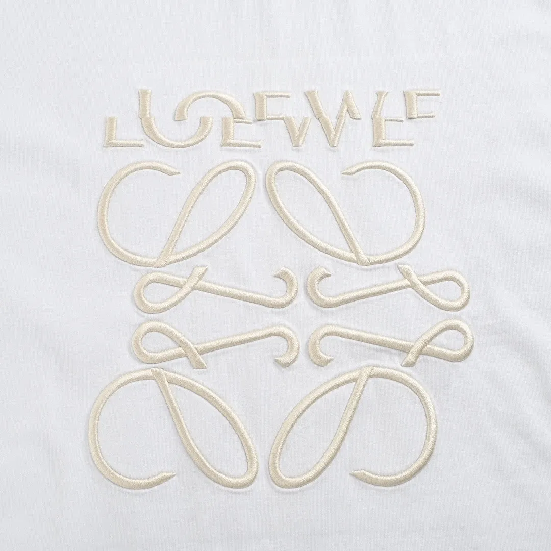 Loewe White T-Shirt with Logo Design