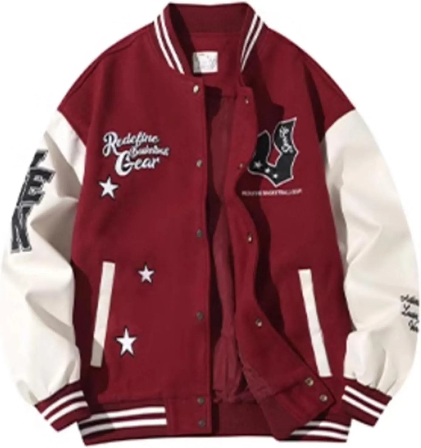Men's Varsity Jacket Baseball Jacket Vintage Sweatshirt Casual Streetwear Embroidery Coats Women