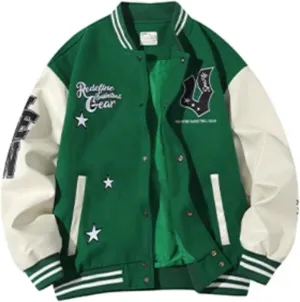 Men's Varsity Jacket Baseball Jacket Vintage Sweatshirt Casual Streetwear Embroidery Coats Women