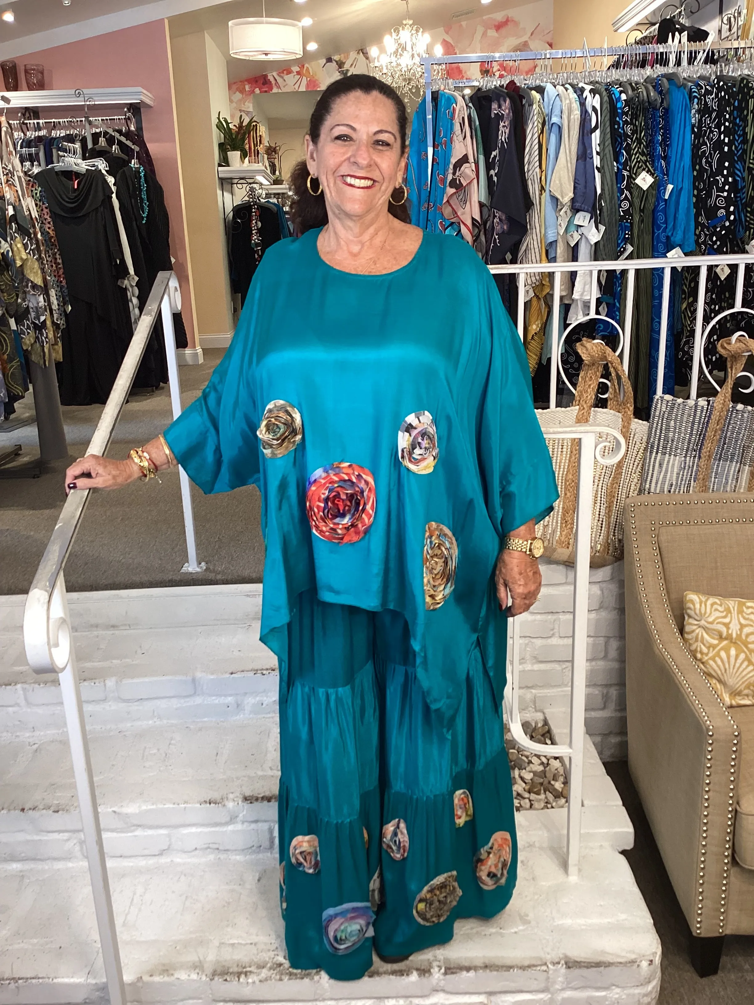 PINWHEEL PANT - TEAL