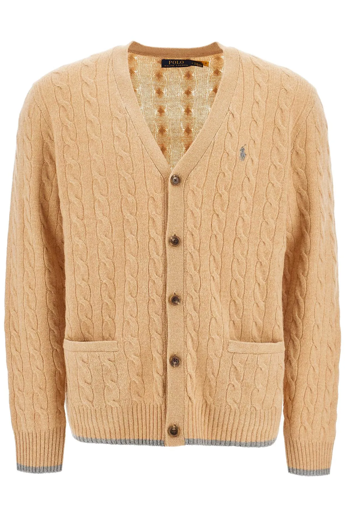 POLO RALPH LAUREN wool and cashmere braided cardigan