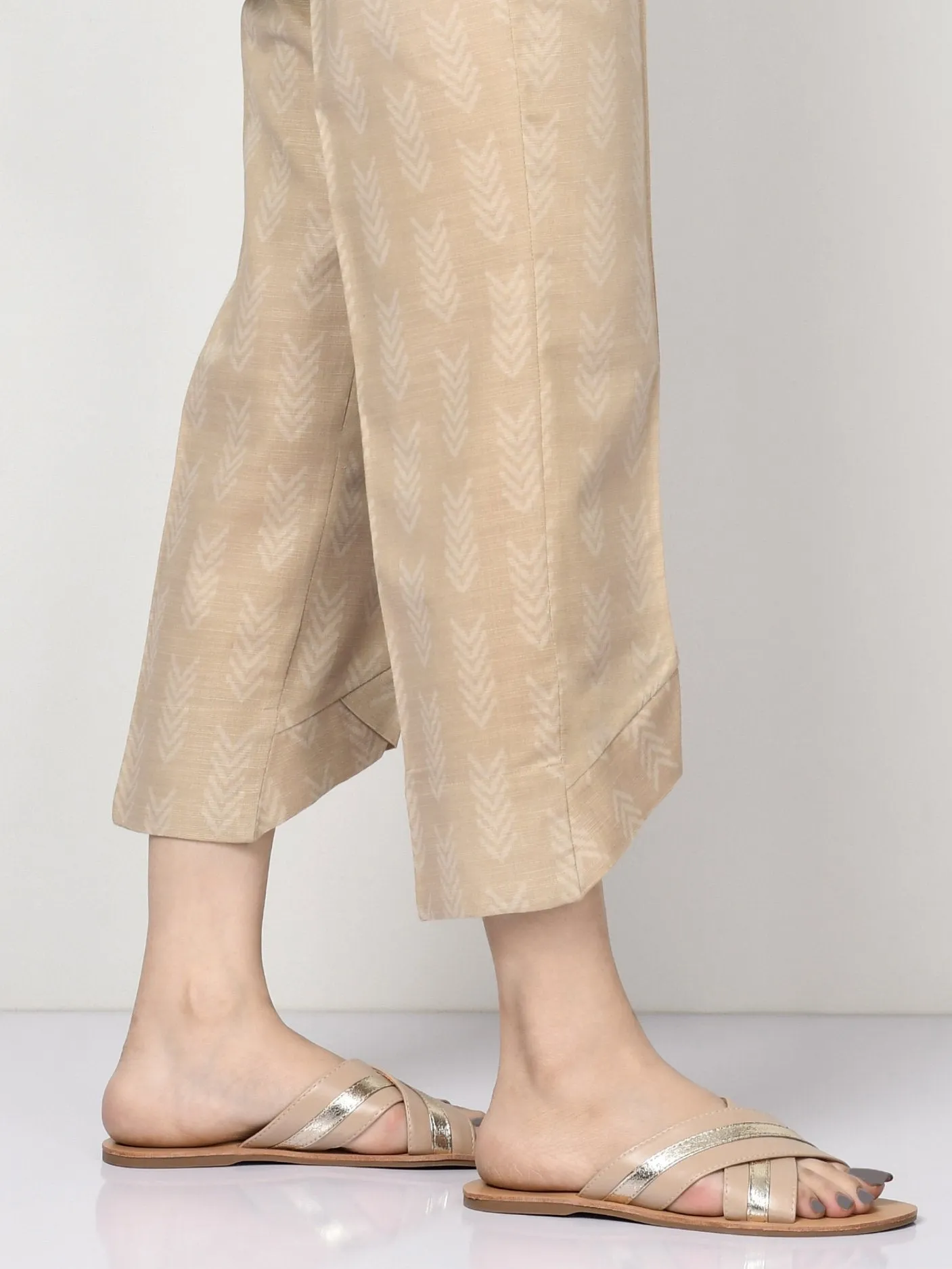 Printed Khaddar Pants