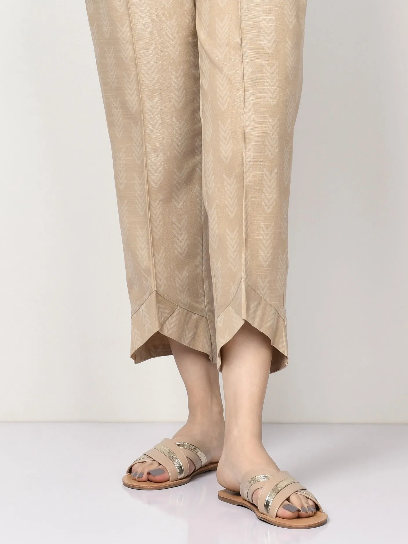 Printed Khaddar Pants