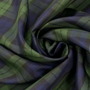 Printed Lining Design-14 Green & Navy Checks