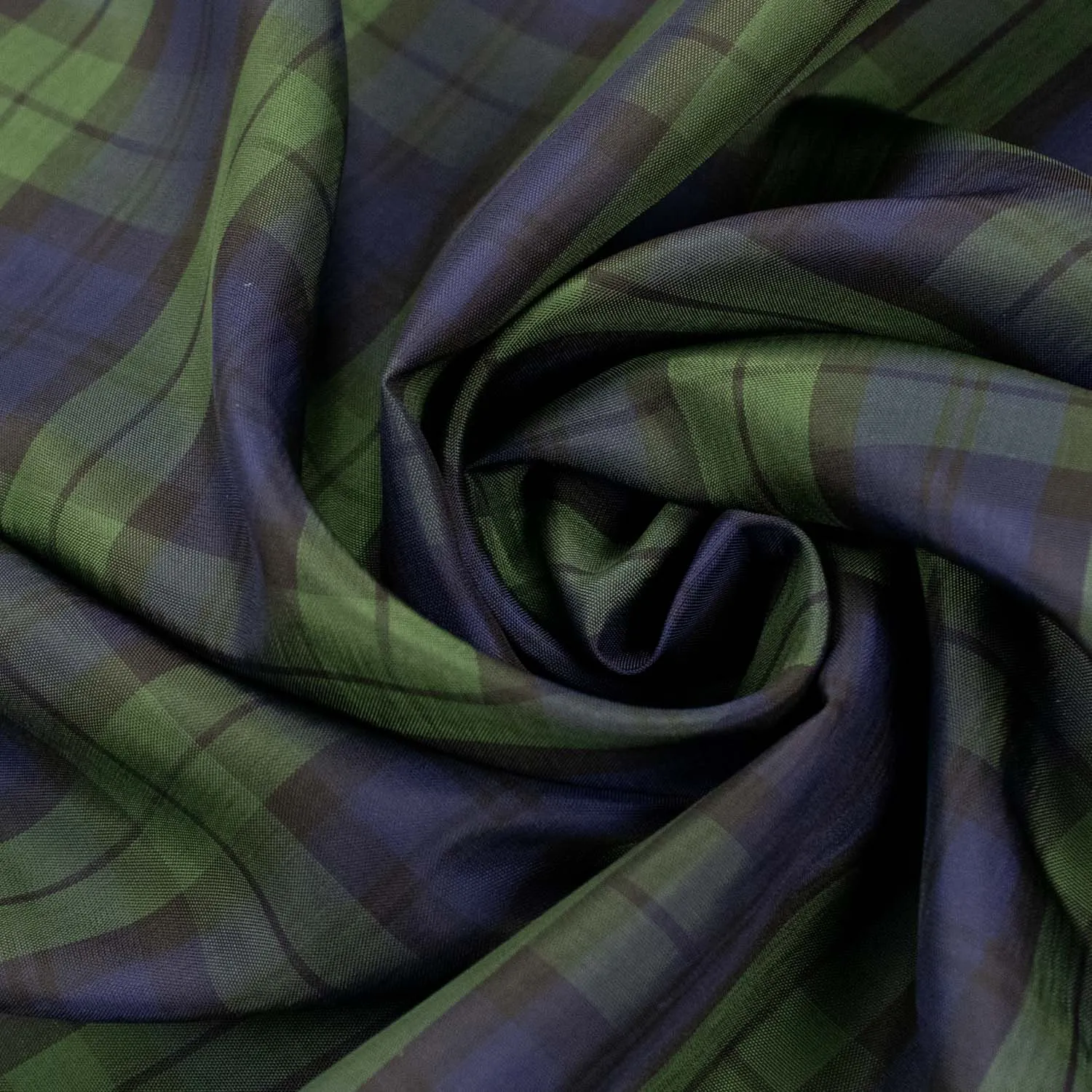 Printed Lining Design-14 Green & Navy Checks