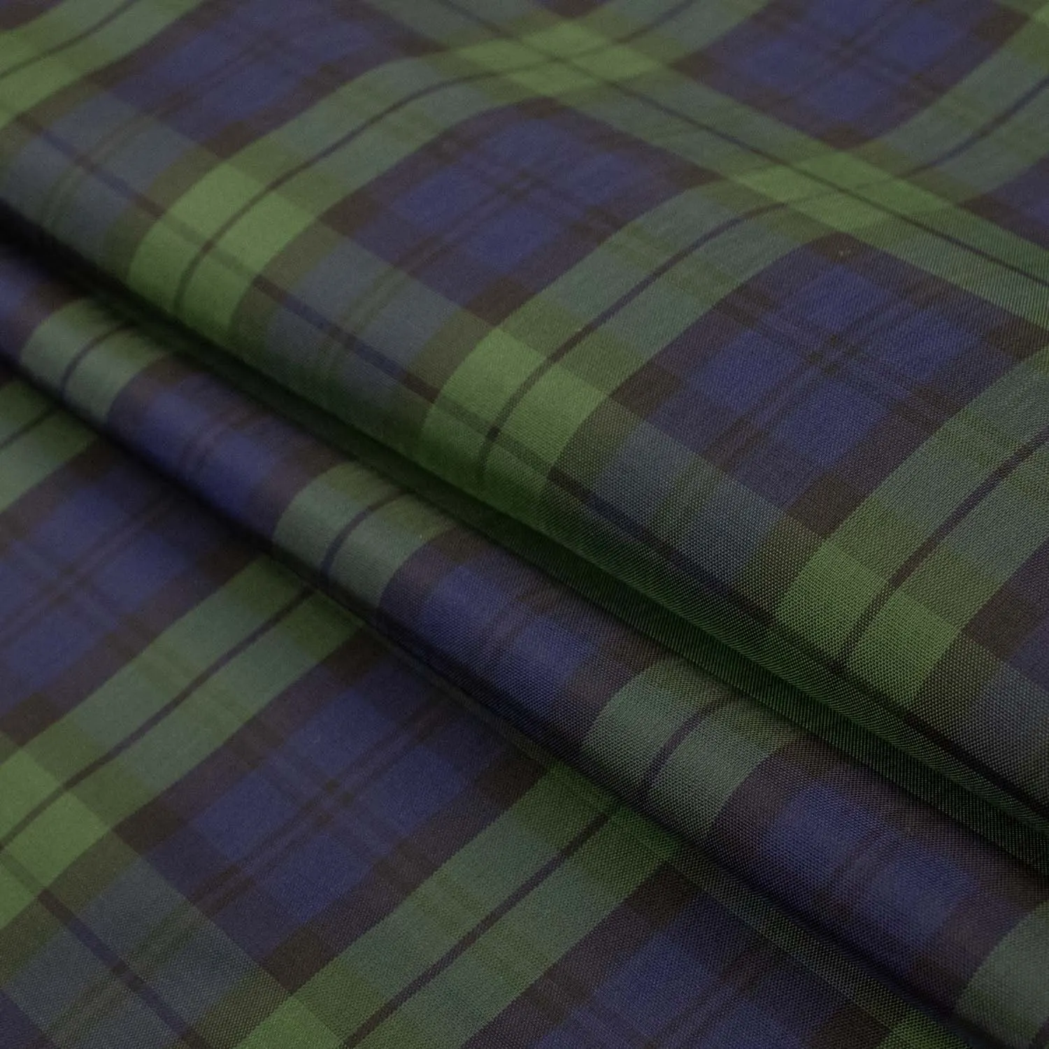 Printed Lining Design-14 Green & Navy Checks
