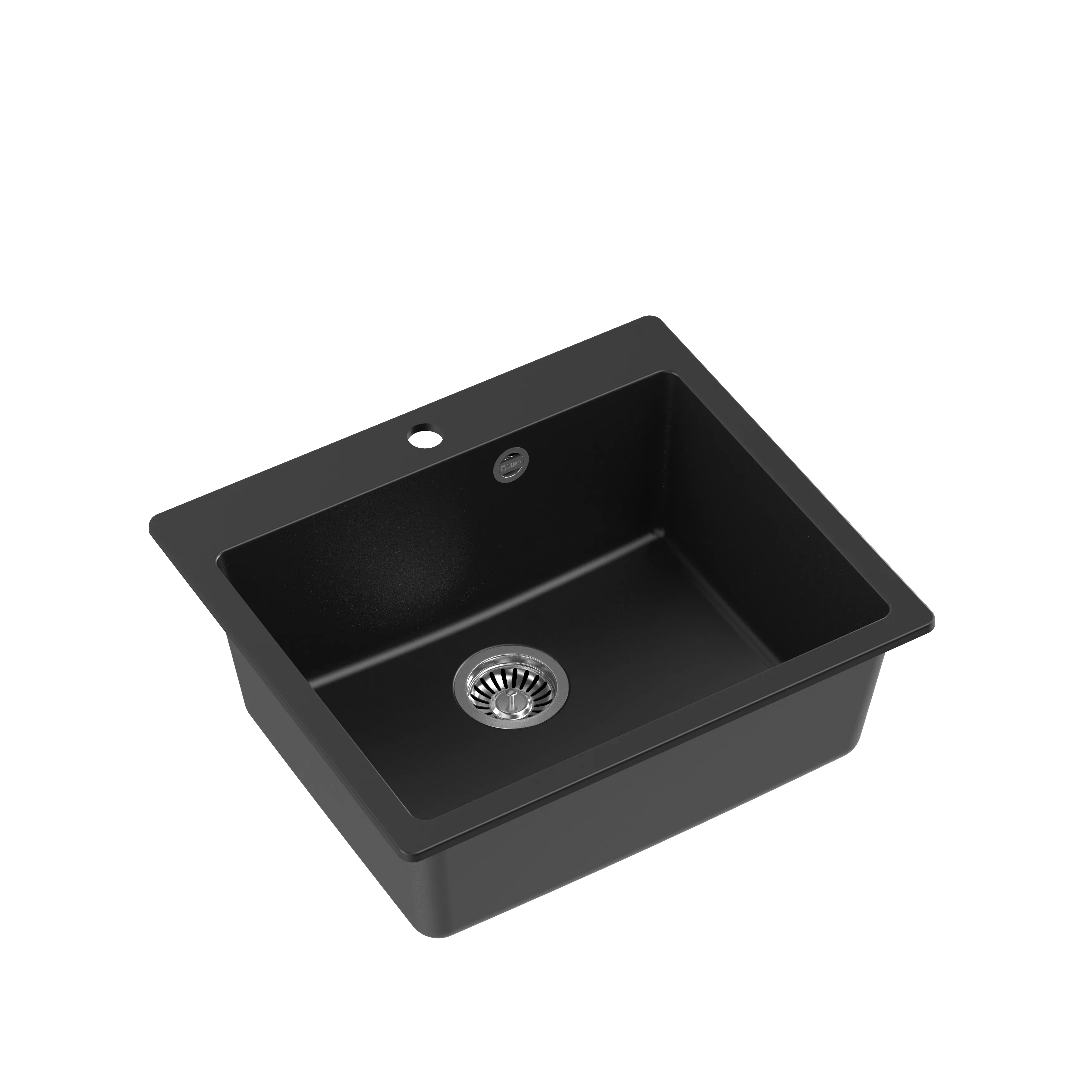 Quadron Morgan 110 Pure Black topmount sink, Mix and Match