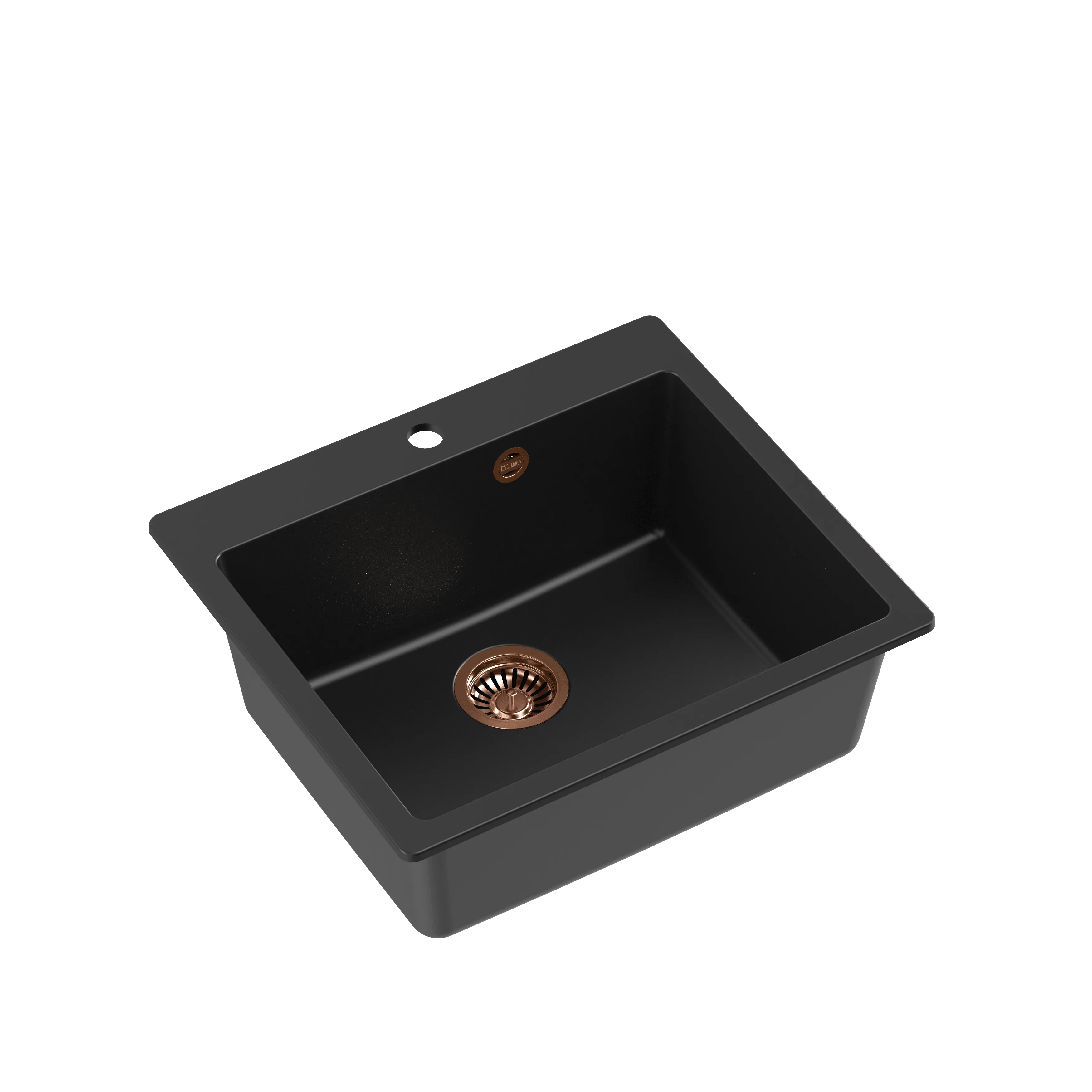 Quadron Morgan 110 Pure Black topmount sink, Mix and Match