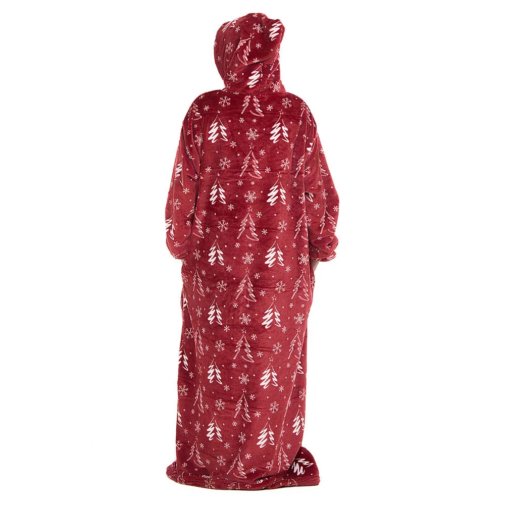 Snuggs Wearable Blanket Monk Red Christmas Tree