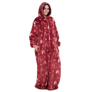 Snuggs Wearable Blanket Monk Red Christmas Tree