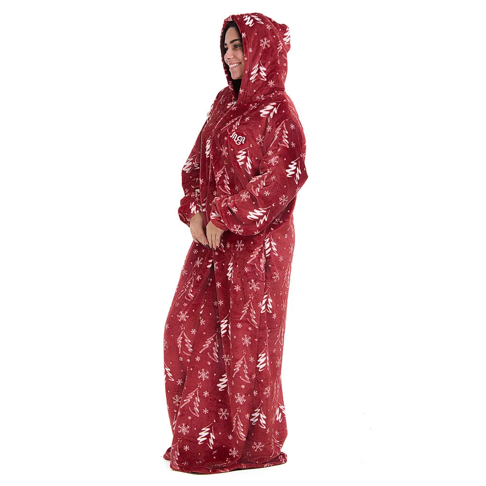 Snuggs Wearable Blanket Monk Red Christmas Tree