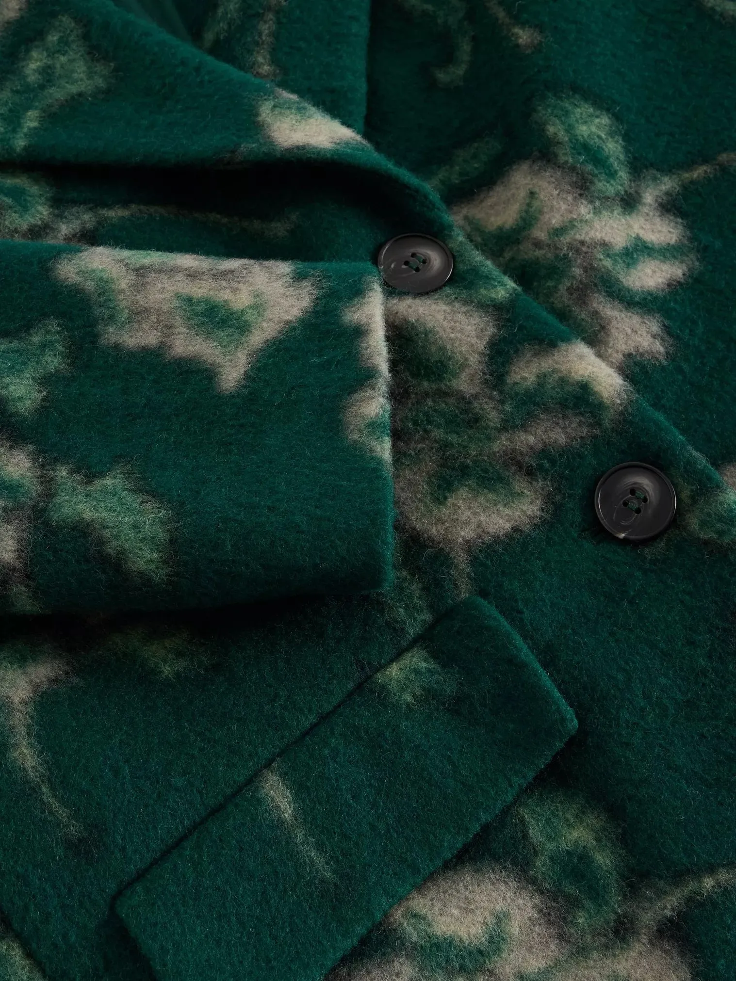 White Stuff Lara Floral Coat Green MLT