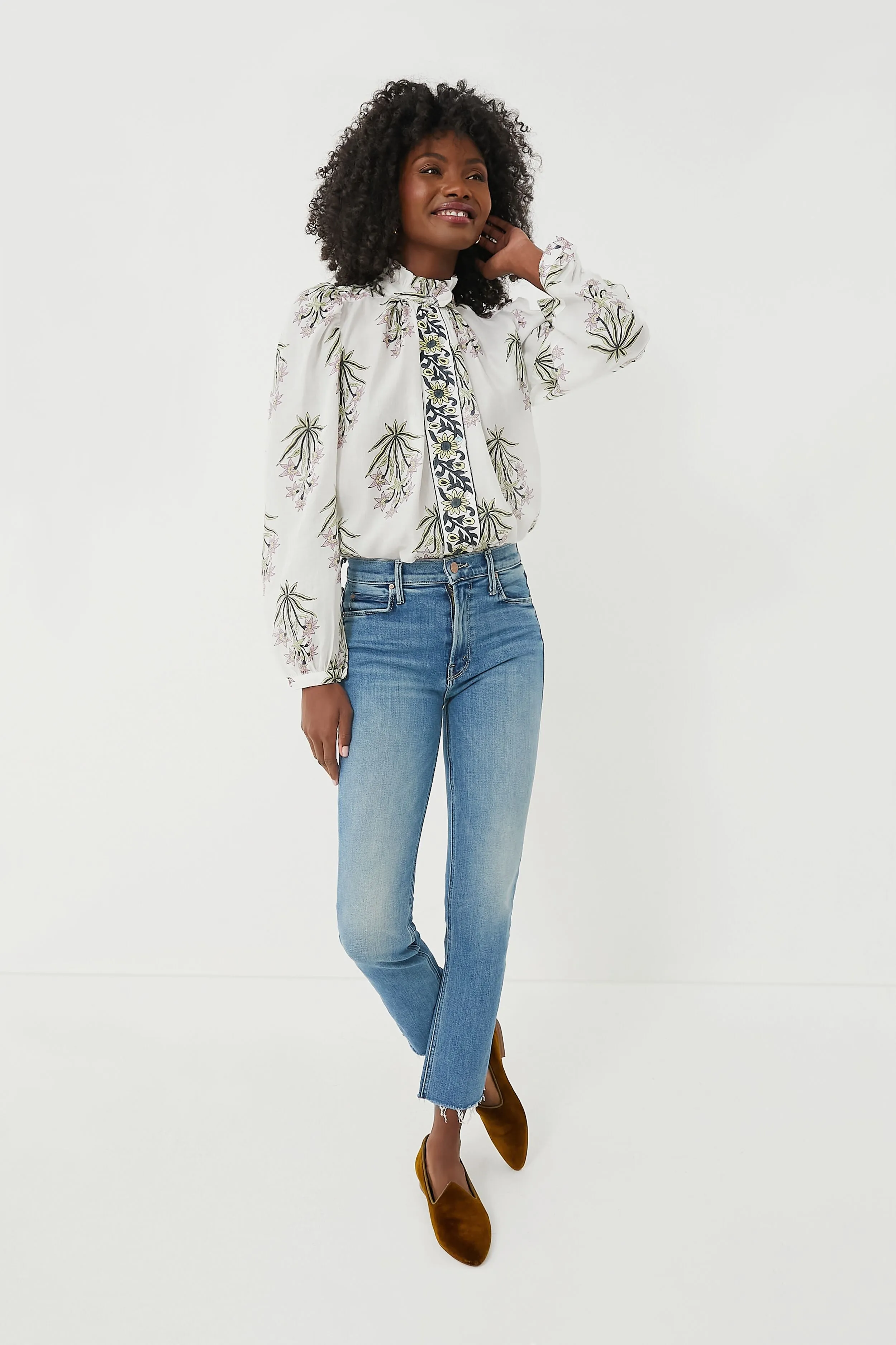 White Winter Lily Annabel Shirt