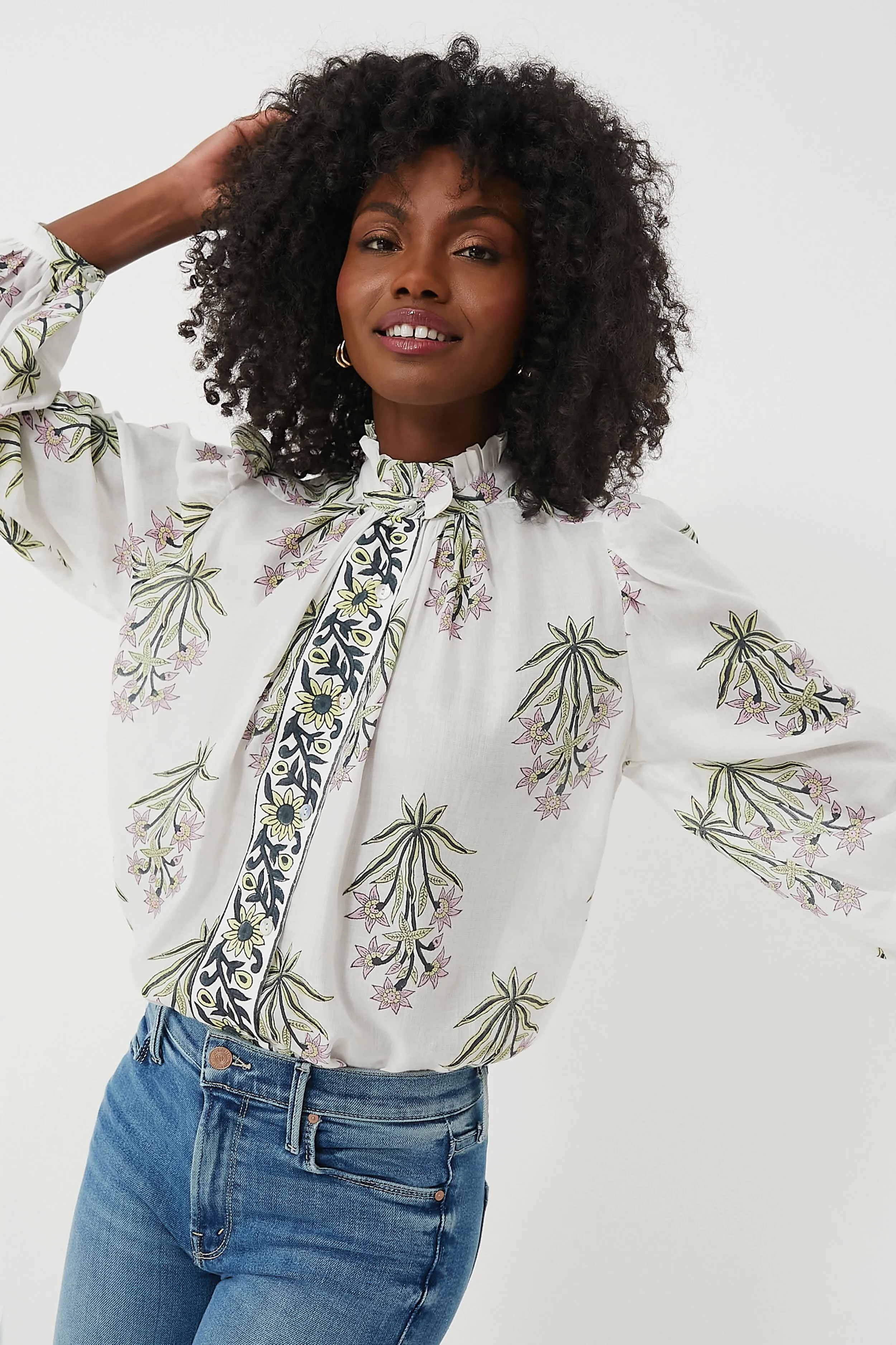 White Winter Lily Annabel Shirt