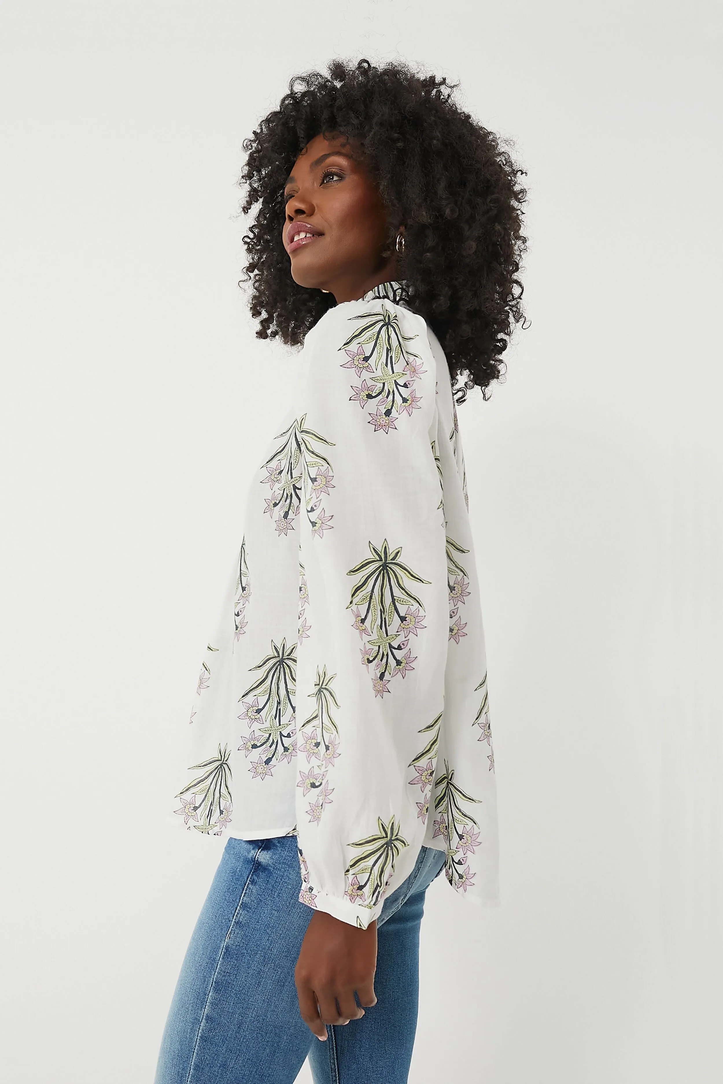 White Winter Lily Annabel Shirt