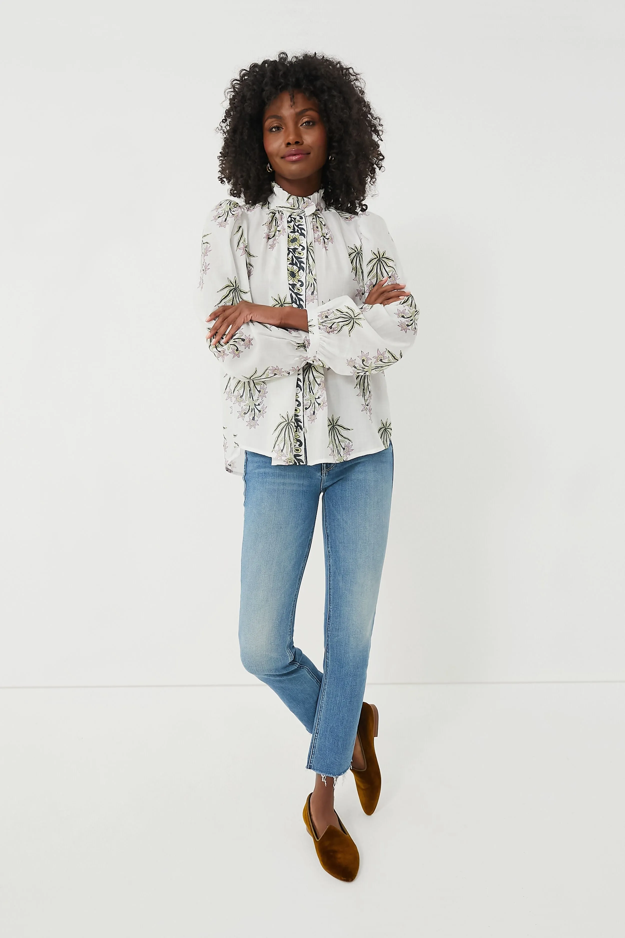 White Winter Lily Annabel Shirt