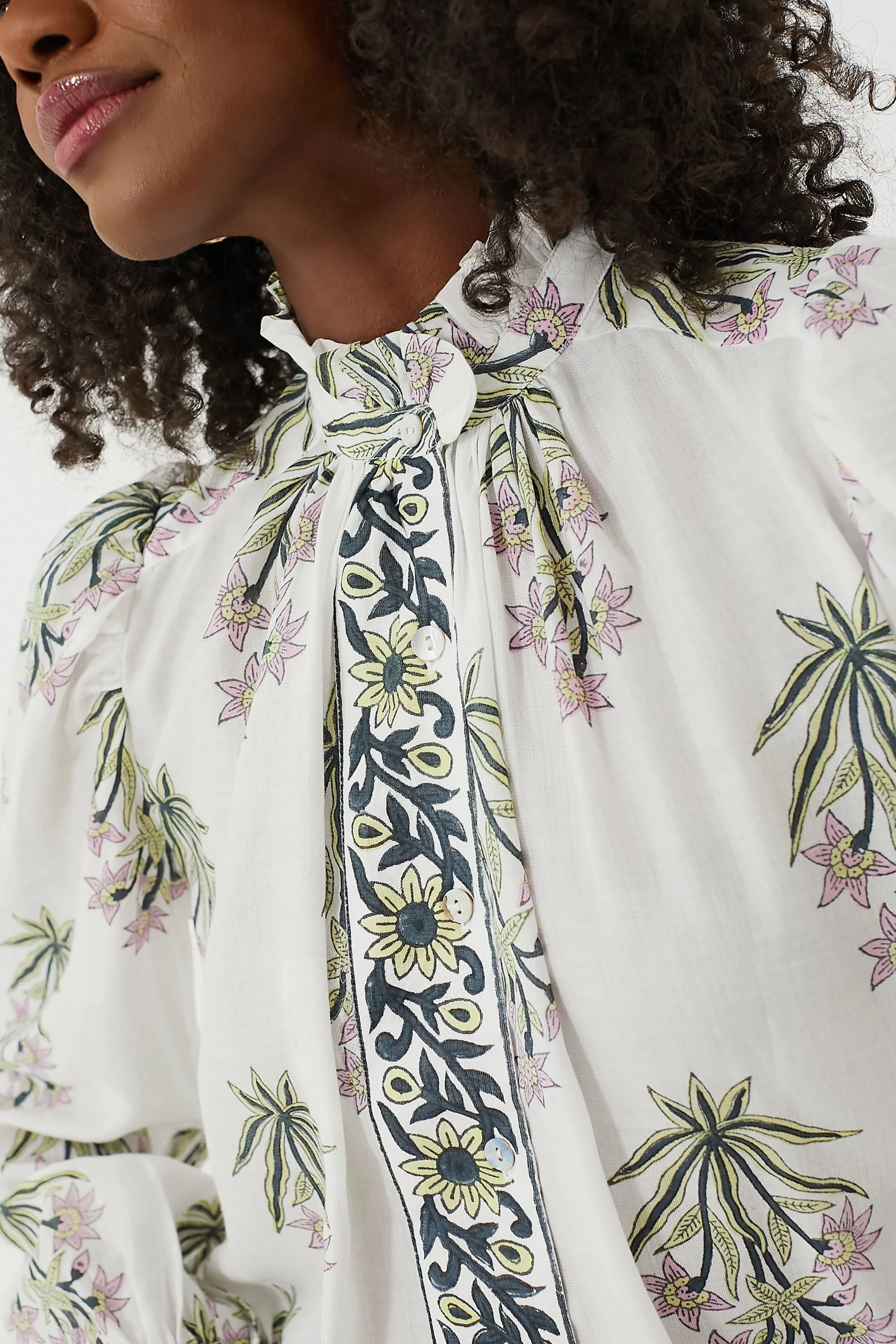 White Winter Lily Annabel Shirt